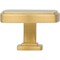 Jeffrey Alexander 1-3/4" Overall Length Brushed Gold Square Renzo Cabinet Knob 141L-BG - alternate 3